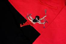 Load image into Gallery viewer, Simplestock x Hom Design – Red/Black Split Color Hoodie
