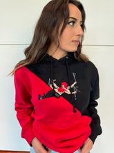 Load image into Gallery viewer, Simplestock x Hom Design – Red/Black Split Color Hoodie
