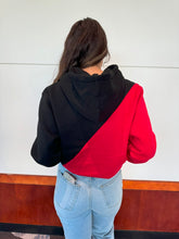 Load image into Gallery viewer, Simplestock x Hom Design – Red/Black Split Color Hoodie
